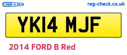 YK14MJF are the vehicle registration plates.