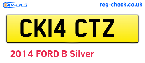 CK14CTZ are the vehicle registration plates.