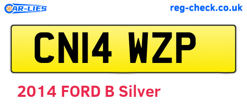 CN14WZP are the vehicle registration plates.