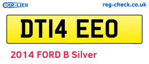 DT14EEO are the vehicle registration plates.