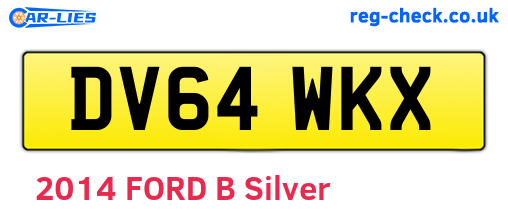 DV64WKX are the vehicle registration plates.