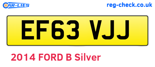 EF63VJJ are the vehicle registration plates.