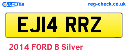 EJ14RRZ are the vehicle registration plates.