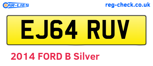 EJ64RUV are the vehicle registration plates.
