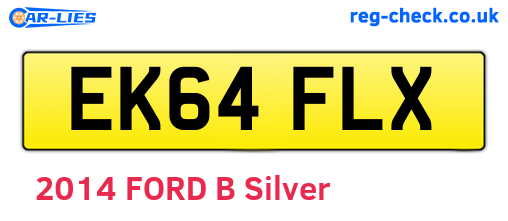 EK64FLX are the vehicle registration plates.