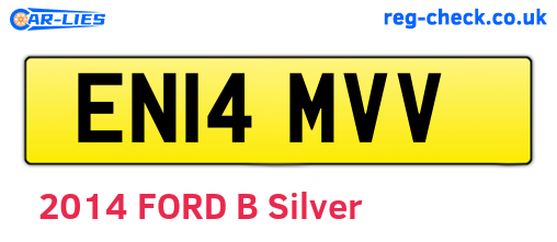 EN14MVV are the vehicle registration plates.