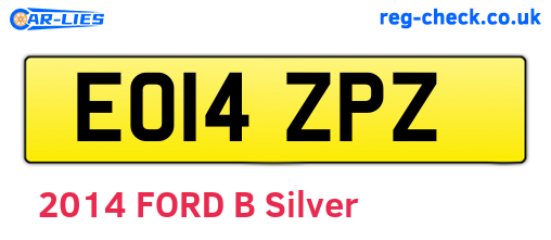 EO14ZPZ are the vehicle registration plates.