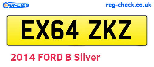 EX64ZKZ are the vehicle registration plates.