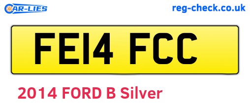 FE14FCC are the vehicle registration plates.