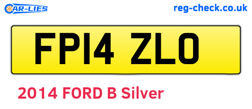 FP14ZLO are the vehicle registration plates.