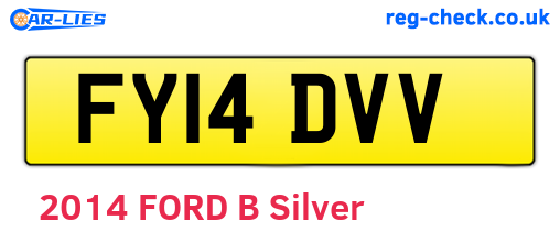FY14DVV are the vehicle registration plates.