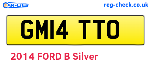 GM14TTO are the vehicle registration plates.