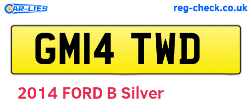 GM14TWD are the vehicle registration plates.