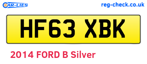 HF63XBK are the vehicle registration plates.