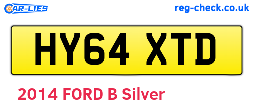 HY64XTD are the vehicle registration plates.