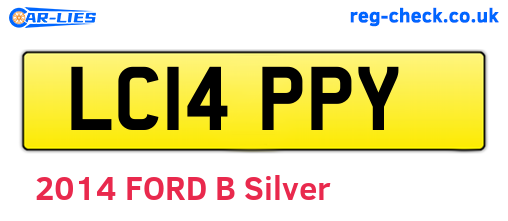 LC14PPY are the vehicle registration plates.