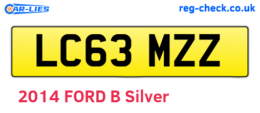 LC63MZZ are the vehicle registration plates.