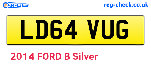LD64VUG are the vehicle registration plates.