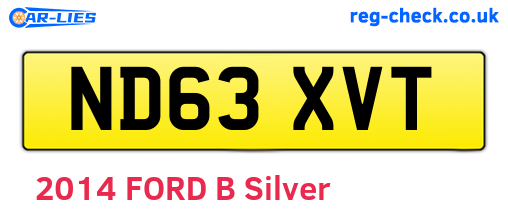 ND63XVT are the vehicle registration plates.