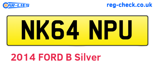 NK64NPU are the vehicle registration plates.