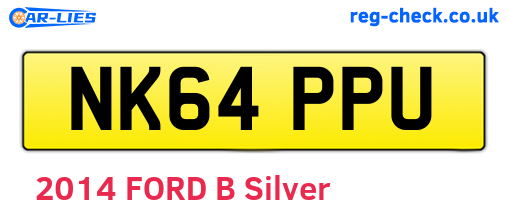 NK64PPU are the vehicle registration plates.