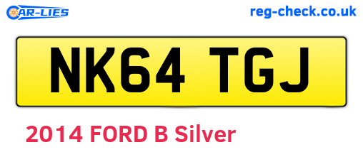 NK64TGJ are the vehicle registration plates.