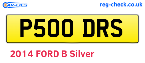 P500DRS are the vehicle registration plates.