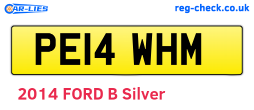 PE14WHM are the vehicle registration plates.