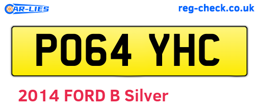 PO64YHC are the vehicle registration plates.
