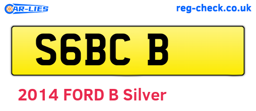 S6BCB are the vehicle registration plates.