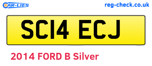 SC14ECJ are the vehicle registration plates.