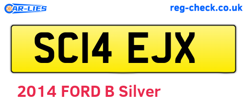 SC14EJX are the vehicle registration plates.