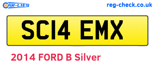 SC14EMX are the vehicle registration plates.