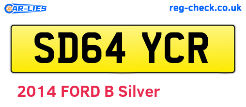 SD64YCR are the vehicle registration plates.