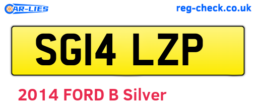 SG14LZP are the vehicle registration plates.