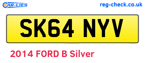 SK64NYV are the vehicle registration plates.