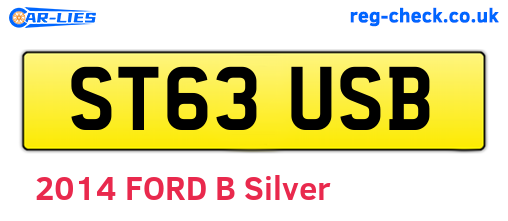 ST63USB are the vehicle registration plates.