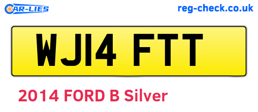 WJ14FTT are the vehicle registration plates.