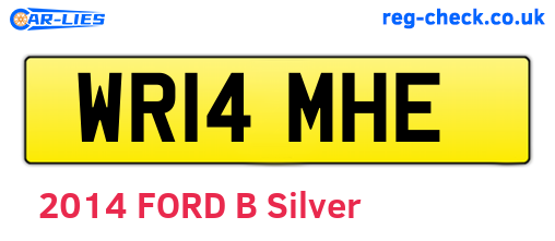 WR14MHE are the vehicle registration plates.