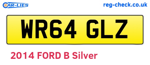 WR64GLZ are the vehicle registration plates.