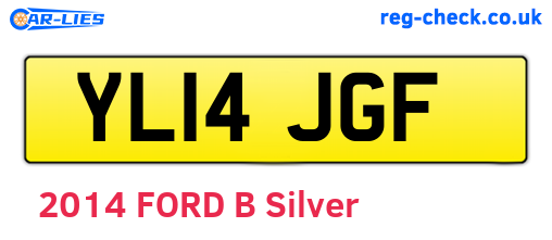 YL14JGF are the vehicle registration plates.