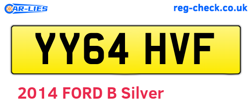 YY64HVF are the vehicle registration plates.