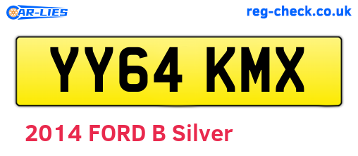 YY64KMX are the vehicle registration plates.