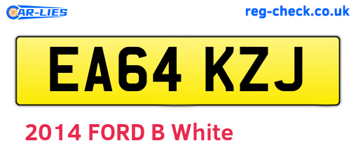 EA64KZJ are the vehicle registration plates.