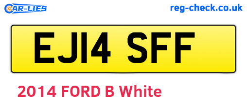 EJ14SFF are the vehicle registration plates.