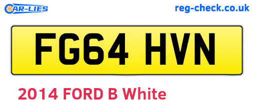 FG64HVN are the vehicle registration plates.