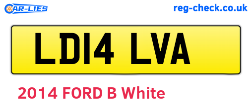 LD14LVA are the vehicle registration plates.