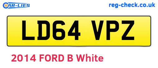 LD64VPZ are the vehicle registration plates.