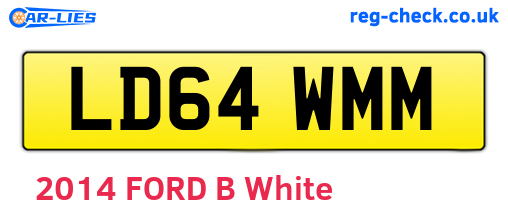 LD64WMM are the vehicle registration plates.