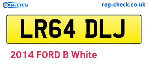 LR64DLJ are the vehicle registration plates.